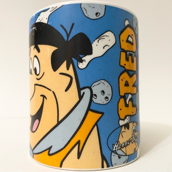 1993 MSC Hanna Barbera The Flintstones Fred Flintstone Cartoon Coffee Mug - Picture 9 of 12